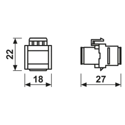Conector keystone para fibra ótica violeta SCOM4EV JUNG SCOM4EV