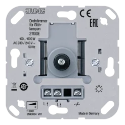 Dimmer giratório com comutador de pressão JUNG 211GDE