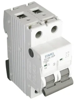 Disjuntor Bipolar Efapel 6A 4,5kA 55106 2CP
