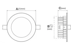 Downlight Redondo Led 225MM 30W 3000Lm 2700k, 4000K e 6500k BRANCO