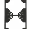 Efapel - Espelho duplo vertical - preto mate - 50922 TPM