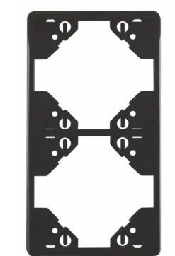 Efapel - Espelho duplo vertical - preto mate - 50922 TPM