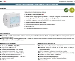 Efapel - Termostato de temperatura multifuncional digital - 2 módulos - Branco Mate - 45236 SBM - Série Quadro 45