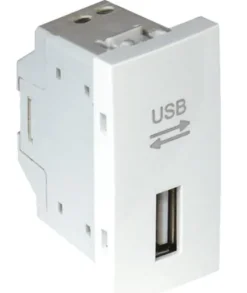 Efapel - Tomada de dados USB - 1 módulo - Branco - 45437 SBR - Série Quadro 45