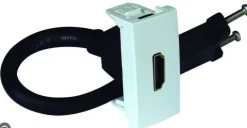 Efapel - Tomada HDMI - 1 módulo com conector - Branco- 45435 SBR - Série Quadro 45