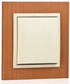 Espelho simples cerejeira/pérola EFAPEL 90910 TJP Série Logus 90