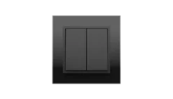 Espelho simples em cristal negro, preto mate, Logus 90 - Efapel - 90910 TEP