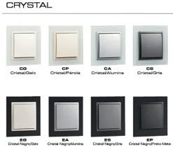 Espelho simples em cristal negro, preto mate, Logus 90 - Efapel - 90910 TEP