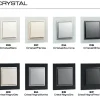 Espelho simples em cristal negro, cor gelo, Logus 90 - Efapel - 90910 TEG