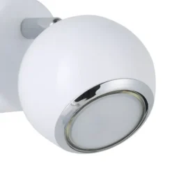 Foco Aplique de Parede em Aço Branco e Cromado BIMEDA EGLO 31001