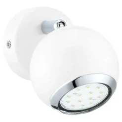 Foco Aplique de Parede em Aço Branco e Cromado BIMEDA EGLO 31001
