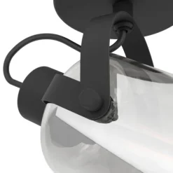 Foco de Parede com Vidro Vaporizado Preto BERREGAS EGLO 99052