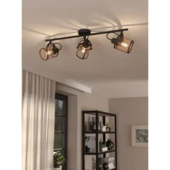 Foco de Parede e Teto com Três Abajures de Metal DELLOW EGLO 43533