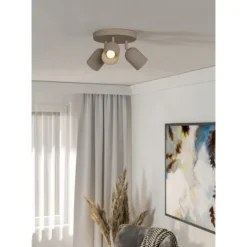 Foco de Teto com 3 Lâmpadas Giratórias Areia TILSTON EGLO 44163