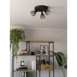 Foco de Teto com Três Lâmpadas Preto SONNINO EGLO 901041