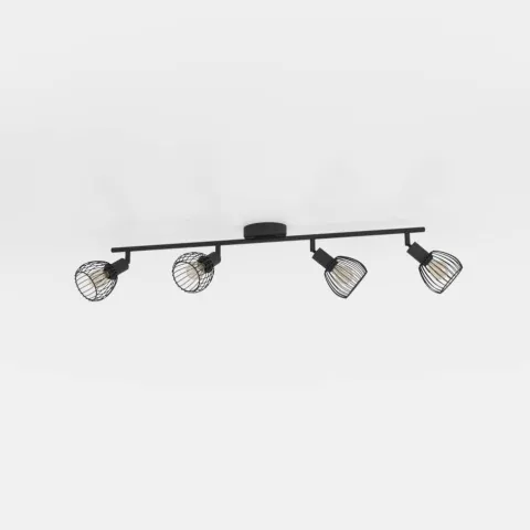Foco de Teto de Quatro Luzes Preto SONNINO EGLO 901042