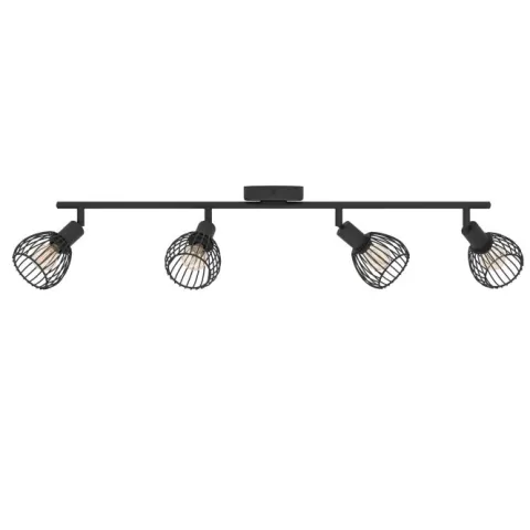 Foco de Teto de Quatro Luzes Preto SONNINO EGLO 901042