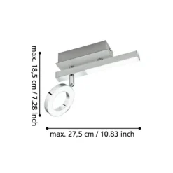 Foco LED de Parede com Estrutura Cromada CARDILLIO 1 EGLO 96178