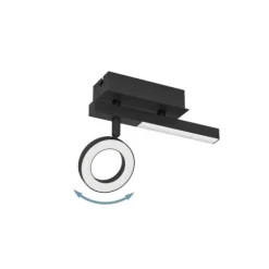 Foco LED de Parede com Suporte em Metal Preto CARDILLIO 2 EGLO 900513