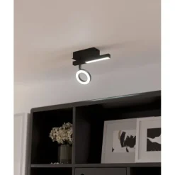 Foco LED de Parede com Suporte em Metal Preto CARDILLIO 2 EGLO 900513