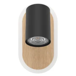 Foco LED de Parede em Madeira e Preto RIMBOCCHI EGLO 901631