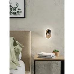 Foco LED de Parede em Madeira e Preto RIMBOCCHI EGLO 901631