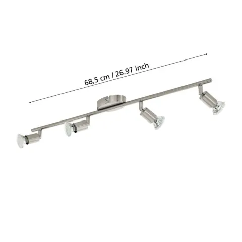 Foco LED de Parede e Teto com 4 Cabeças Ajustáveis BUZZ-LED EGLO 92598