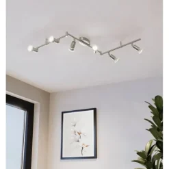 Foco LED de Parede e Teto com 6 Cabeças Ajustáveis BUZZ-LED EGLO 92599