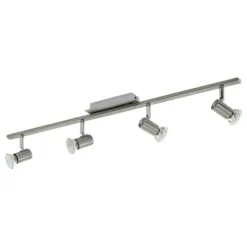 Foco LED de Parede e Teto com Madeira e Aço Preto e Branco RIELVES EGLO 90917
