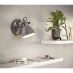 Foco LED de Parede e Teto com Suporte Metálico Níquel SERAS EGLO 96552