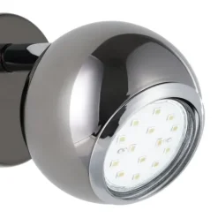 Foco LED de Parede e Teto em Metal Níquel Preto BIMEDA EGLO 31005