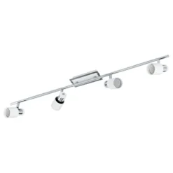 Foco LED de Teto com Corpo Metálico Branco e Cromado DAVIDA EGLO 92087
