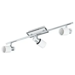 Foco LED de Teto com Estrutura Metálica Branca e Cromada DAVIDA EGLO 92086