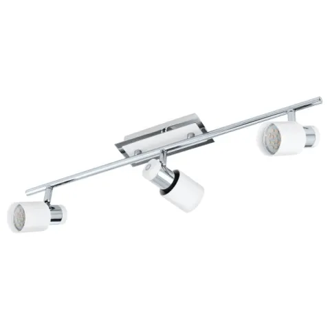 Foco LED de Teto com Estrutura Metálica Branca e Cromada DAVIDA EGLO 92086