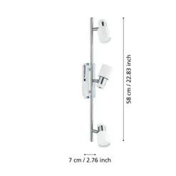Foco LED de Teto com Estrutura Metálica Branca e Cromada DAVIDA EGLO 92086