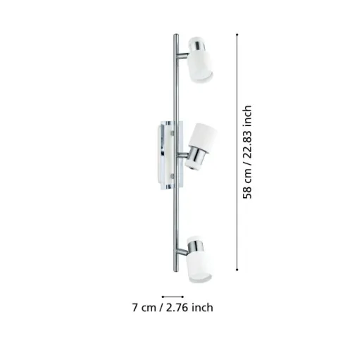 Foco LED de Teto com Estrutura Metálica Branca e Cromada DAVIDA EGLO 92086