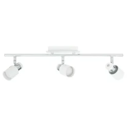 Foco LED de Teto com Estrutura Metálica Branca e Cromada DAVIDA EGLO 92086