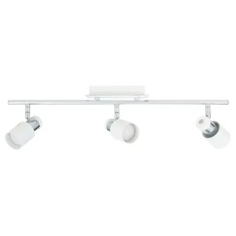Foco LED de Teto com Estrutura Metálica Branca e Cromada DAVIDA EGLO 92086