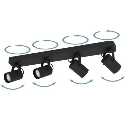 Foco LED de Teto com 4 Projetores Ajustáveis SOREGO EGLO 900333