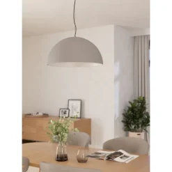 GAETANO 1 Candeeiro de Teto Suspenso em Aço Cinzento 50cm 900697