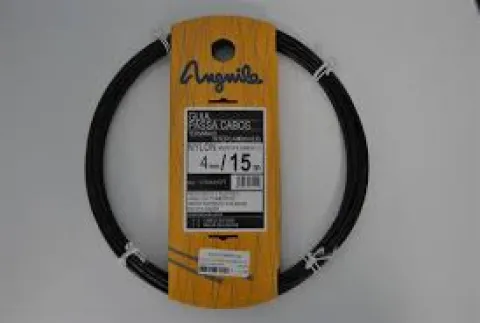 Guia nylon maciço 4mm 15mts preto