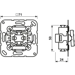 Interruptor Comutador 10 AX 250 V~ sem garras JUNG 506EU