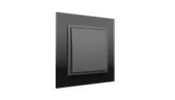 Interruptor Cristal Negro/Gris, Logus 90 Crystal - Kit Completo