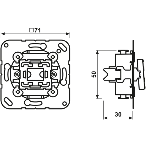 Interruptor de Controlo Comutador 10 AX 250 V~ 506KOU JUNG 506KOU