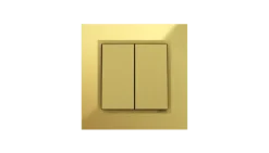 Interruptor duplo/comutador de Lustre Ouro/Dourado, Logus 90 Metallo - Kit Completo