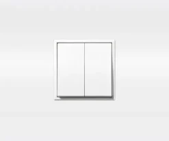 Interruptor Duplo/Comutador de Lustre Branco LS 990 - JUNG - Kit Completo