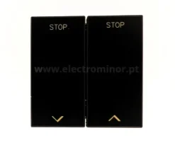 Inversor De Persiana Efapel com encravamento mecânico de 2 Módulos em preto mate -45295 SPM - Série Quadro 45