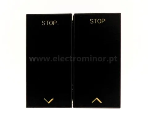 Inversor De Persiana 2 Módulos - Efapel- Preto Mate 45293 SPM - Série Quadro 45