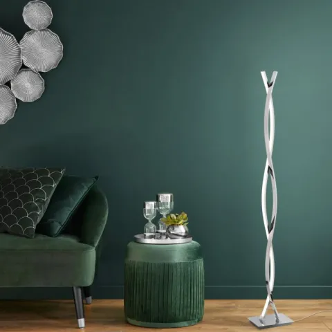 LASANA 2 Candeeiro de Pé LED EGLO - Cromado e Branco Quente
