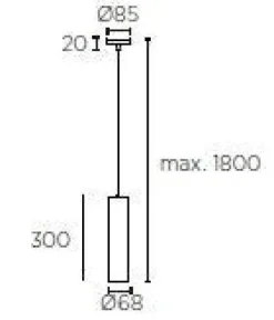 LEDS C4 Candeeiro de tecto PIPE 00-5456-05-23